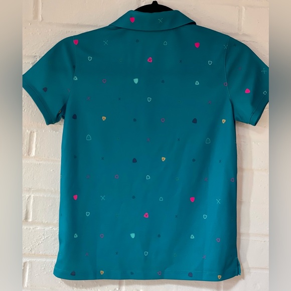 NEW Nike Dri-FIT Victory Big Kids' (Girls') Printed Golf Polo | Teal Print | Med - Picture 4 of 10
